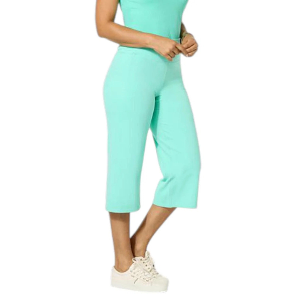 Joy Collection Women's Cool & Clean Smooth Capri Power Pant Fresh Mint - Regular